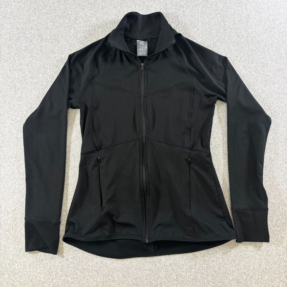 Champion C9 Women’s Full Zip Athletic Jacket Black Medium Thumbhole Workout